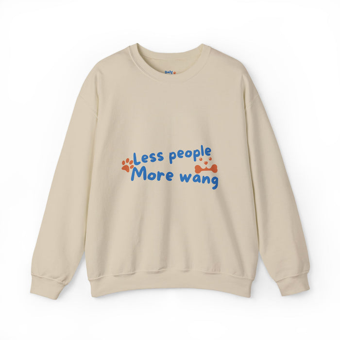 Wang Squad Crewneck Sweatshirt — "Less People More Wang" Dog Lover Pullover